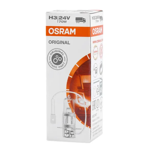 Автолампа галогенная H3 (70W PK22S) ORIGINAL LINE 24V OSRAM