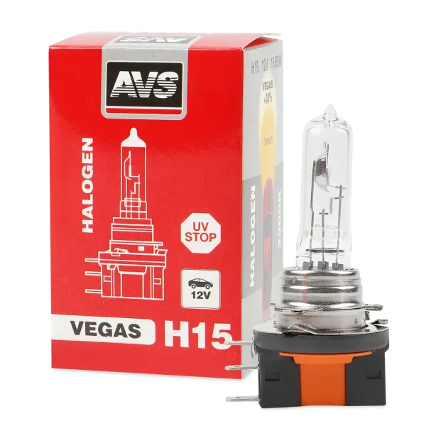 Лампа галогенная AVS Vegas H15.12V.15/55W (1 шт.)