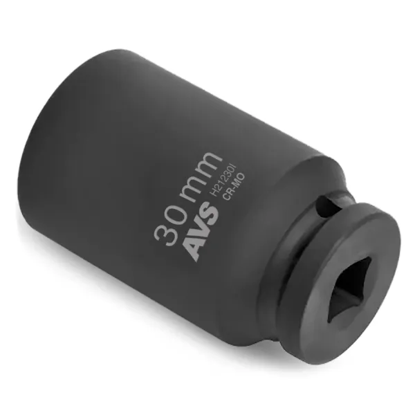 Головка торцевая ударная глубокая 12-гранная 1/2"DR (30 мм) AVS H21230I