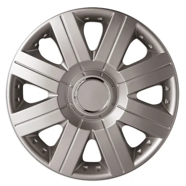 Колпаки на колеса R16 FLOW, 4шт, серебристые, ABS-пластик, AVS CFL-16 - серия Dynamic