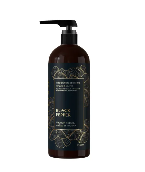 Жидкое мыло парфюм. Intense "Black pepper/чёрный перец" 750 мл. с дозатором Clean&Green CG8578