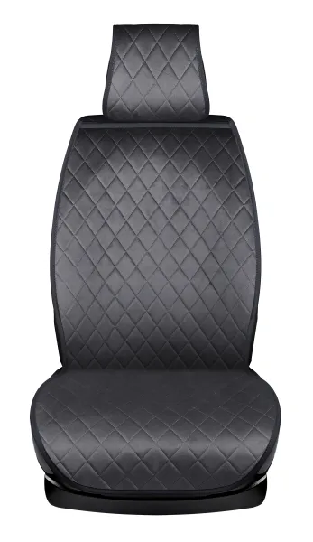 Накидка текстильная AVS VTC-102-G на передние сиденье (серый, вельвет), 2 предмета, серия "Cord"