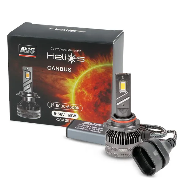 Светодиодная лампа AVS Helios HВ4, 9-36V, 65W, 2 шт.