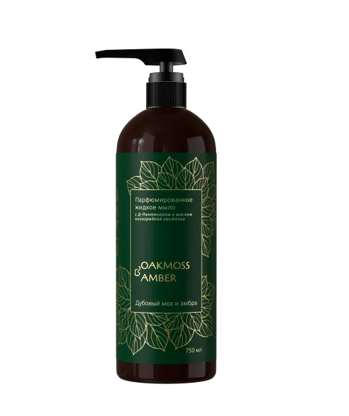 Жидкое мыло парфюм. Intense "Дубовый мох и амбра" 750 мл. с дозатором Clean&Green CG8576