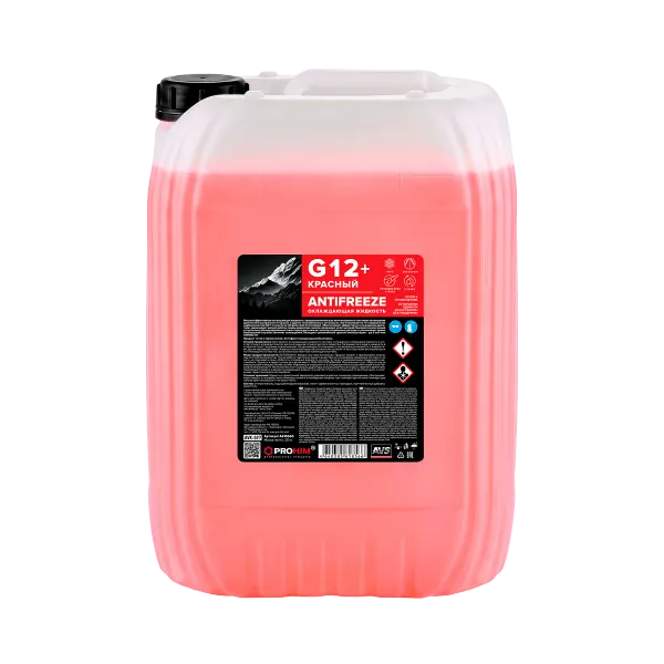 Охлаждающая жидкость Antifreeze G12+ OAT -40С, красный, 20 кг AVS AVK-527