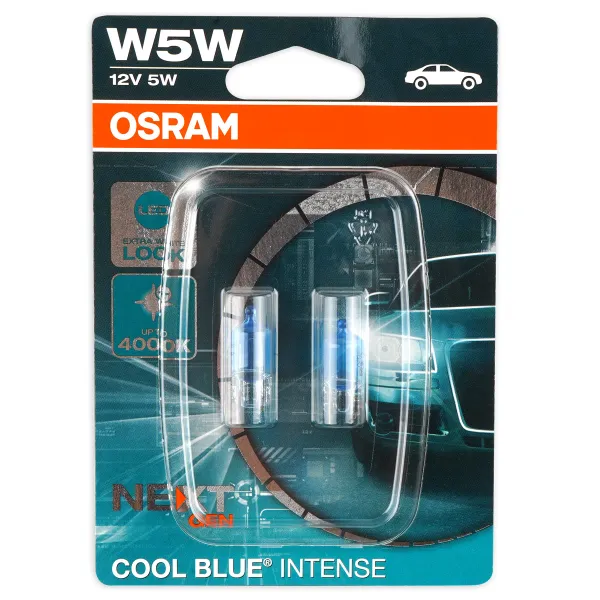 Лампа автомобильная 2825CBN-02B 5W12VW2.1X9.5D10X2 QR2B OSRAM