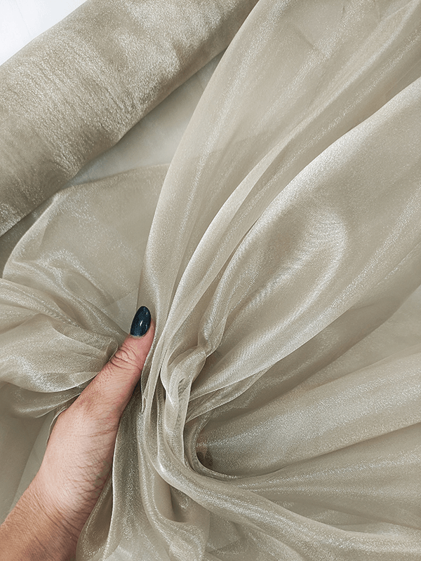 Органза "Бежево-серый"