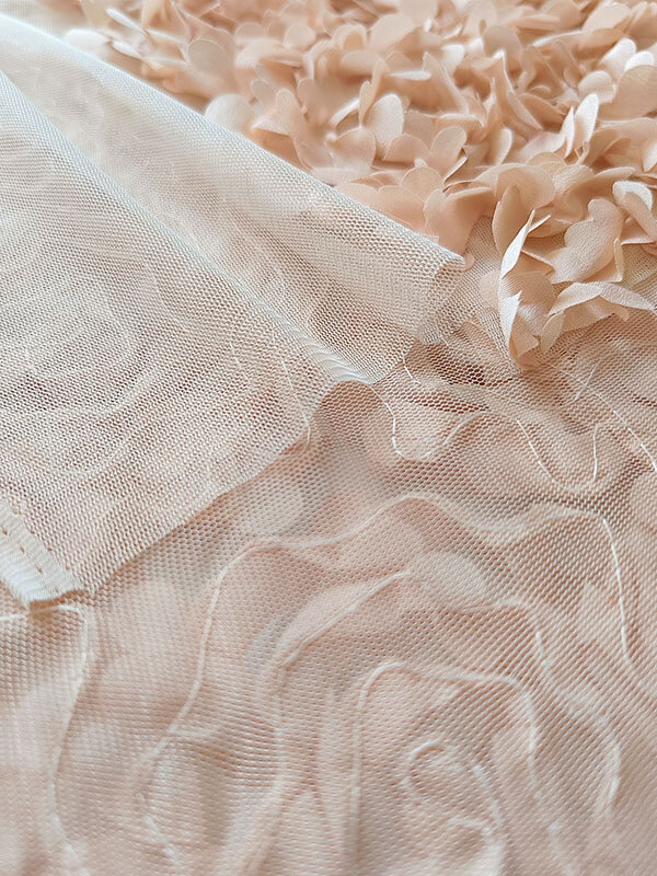 Сетка с цветами гортензия "Кремовый"