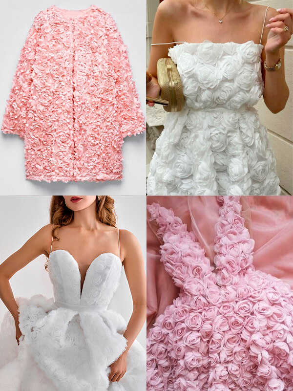 Сетка с цветами гортензия "Кремовый"