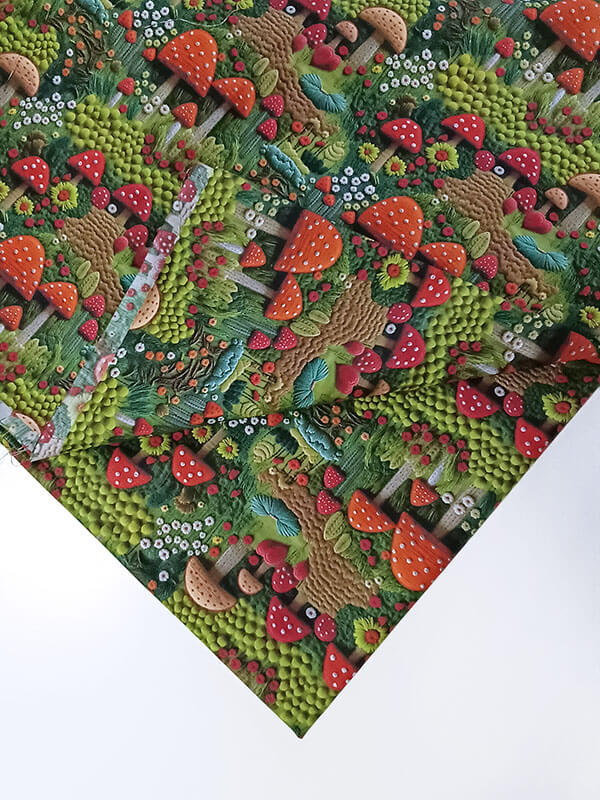 Хлопок с принтом "Грибы 5D"