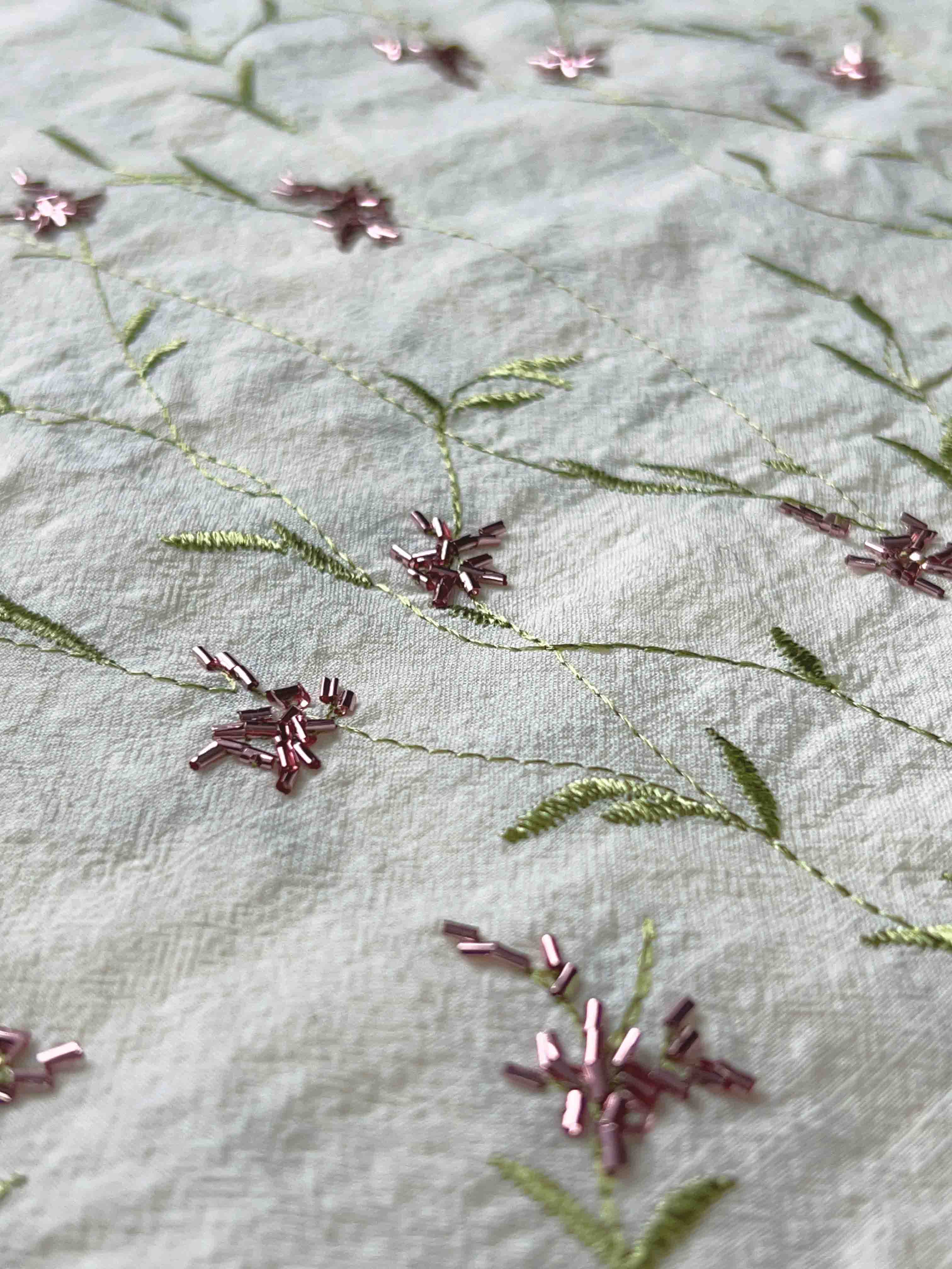 Лён с вышивкой "Полевые цветы"