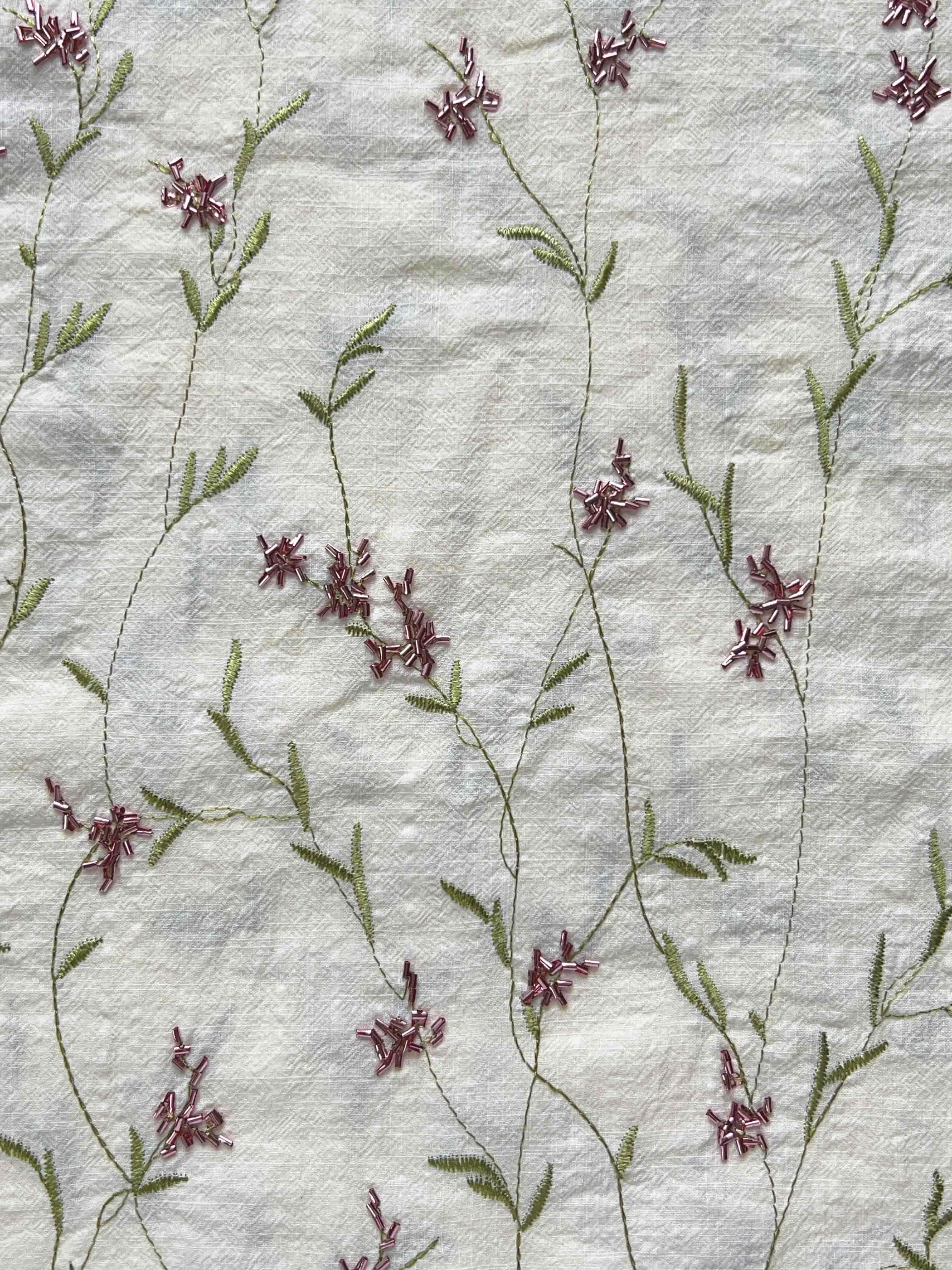 Лён с вышивкой "Полевые цветы"