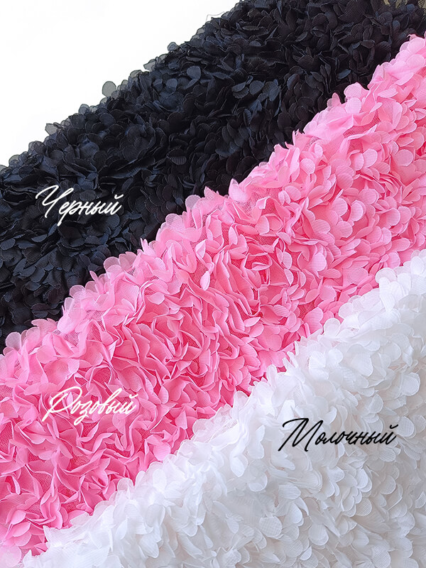 Сетка с цветами гортензия "Розовый"