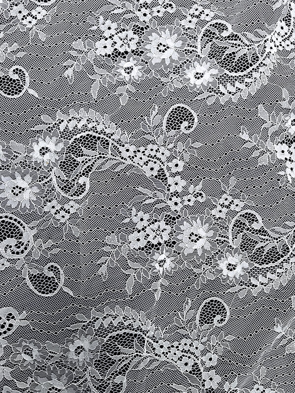 Кружево шантильи "Молочное" узор 3 (купон 3 метра)