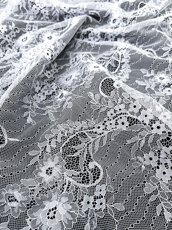 Кружево шантильи "Молочное" узор 3 (купон 3 метра)