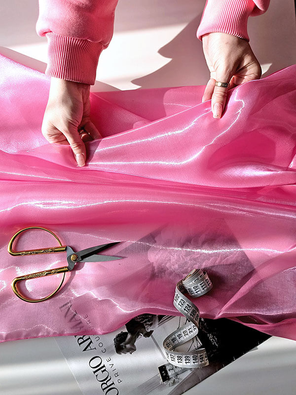 Органза Кристалон "Яркий розовый "