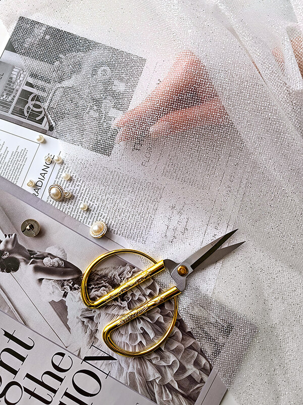 Еврофатин Luxe "Молочный" с серебристым глиттером