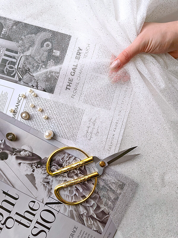 Еврофатин Luxe "Молочный" с серебристым глиттером