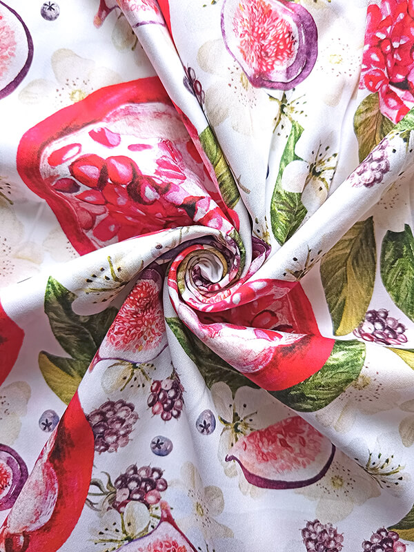 Сатин мерсеризованный принт "Гранат"