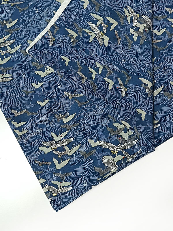 Хлопок с принтом "Лебеди"