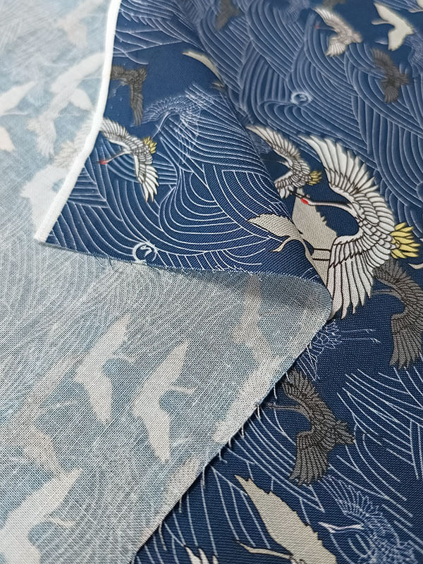 Хлопок с принтом "Лебеди"