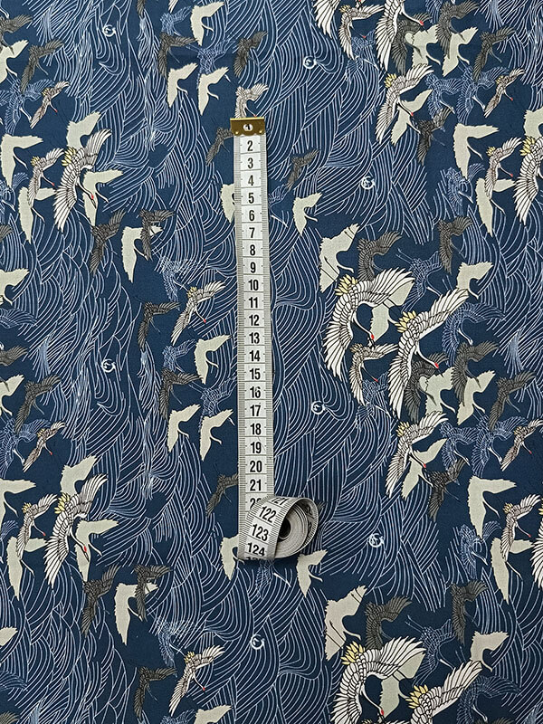 Хлопок с принтом "Лебеди"