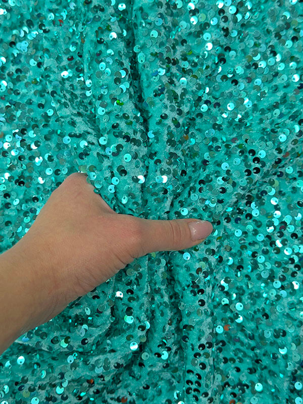 Бархат гладкий "Тиффани" с пайетками