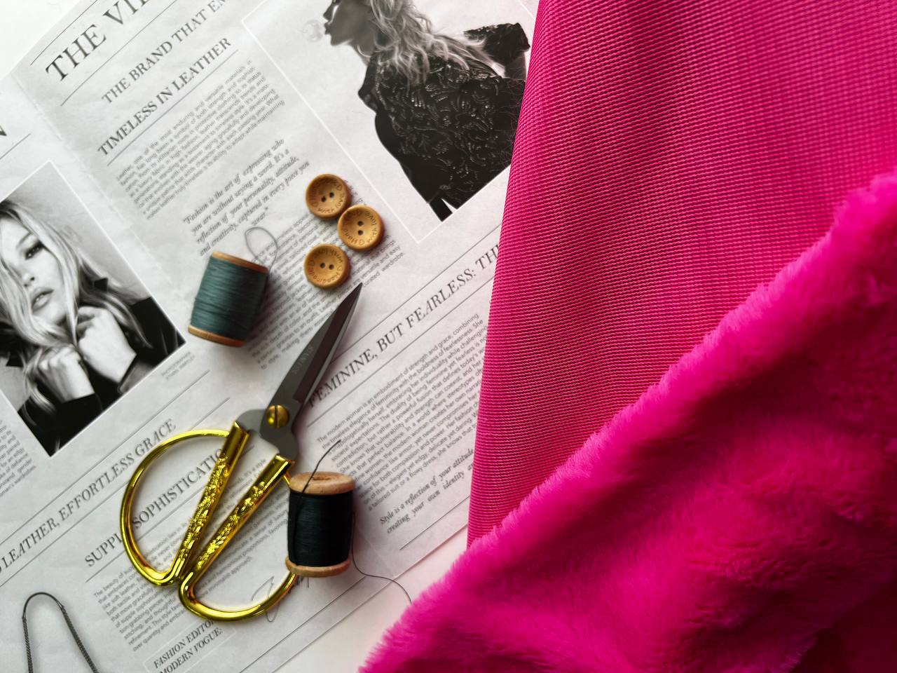 Мех искусственный "Розовый"