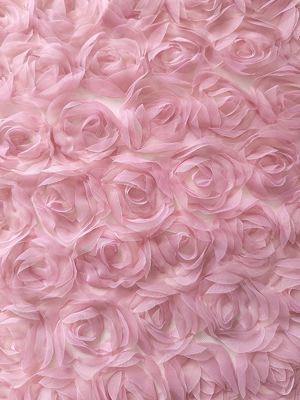 Сетка с цветами розы "Пудра"