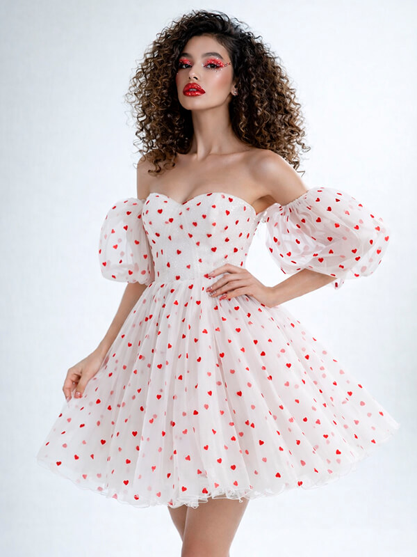 Еврофатин Luxe белый в красные сердечки