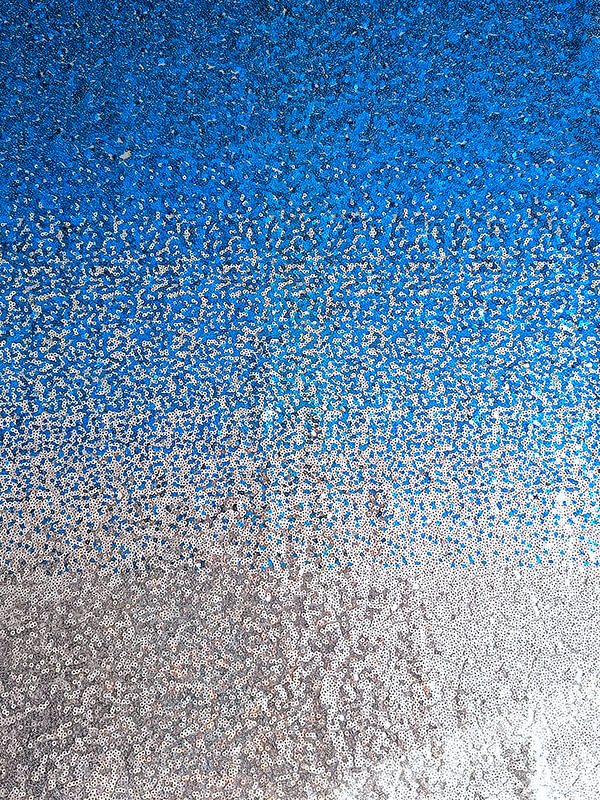 Пайетки Омбре Серебро с Синим