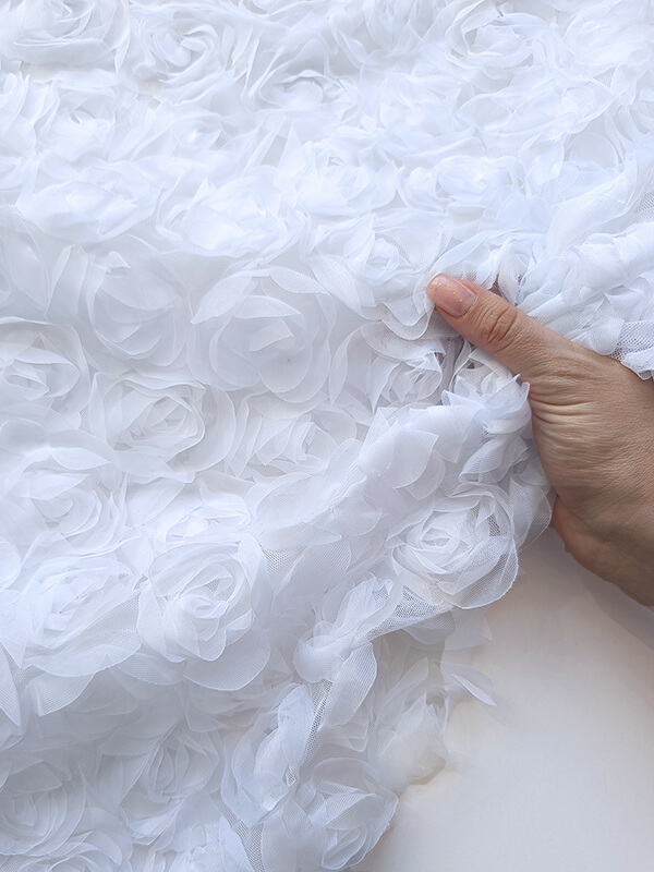 Сетка с цветами розы "Белый"