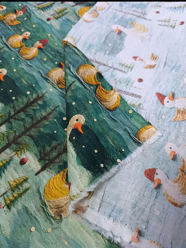 Хлопок с принтом "Утята 5D"