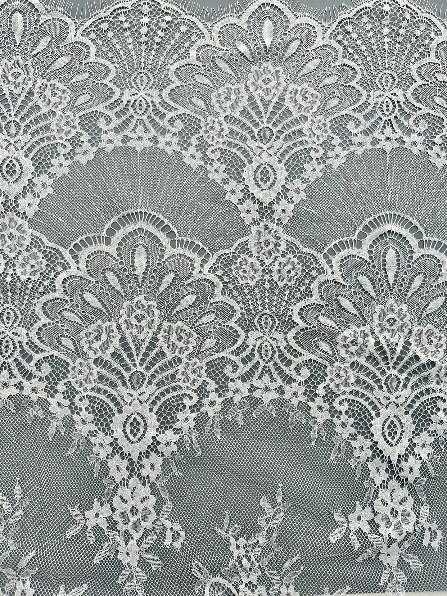 Кружево шантильи "Молочное" узор 4 (купон 3 метра)