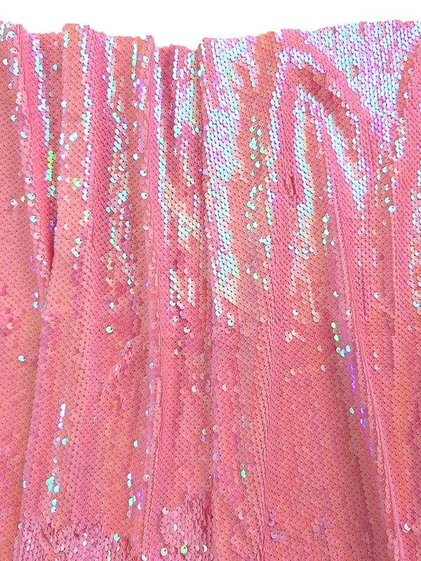 Пайетки на трикотаже розовые "Барби"