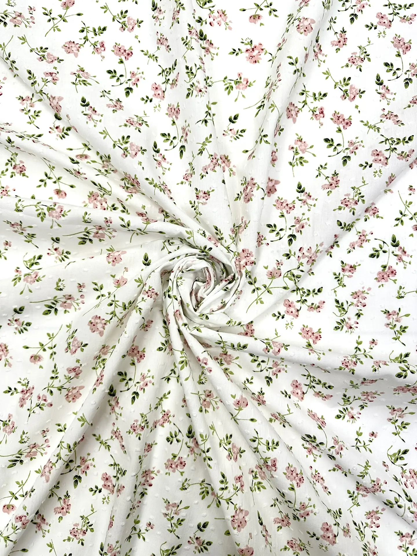 Батист принт мушка "розовые цветы NEW"