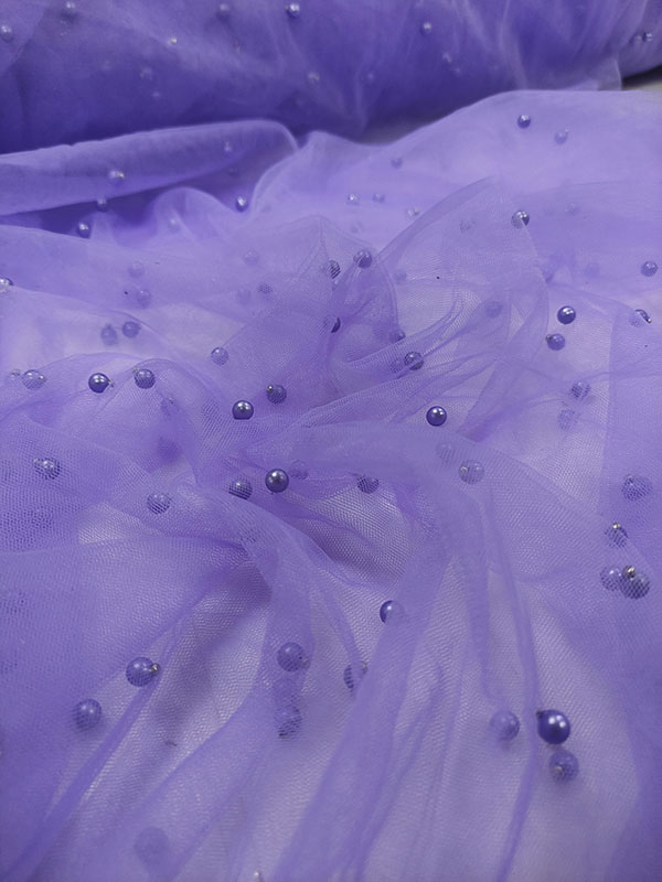 Фатин с бусинами "Пурпурное сердце"