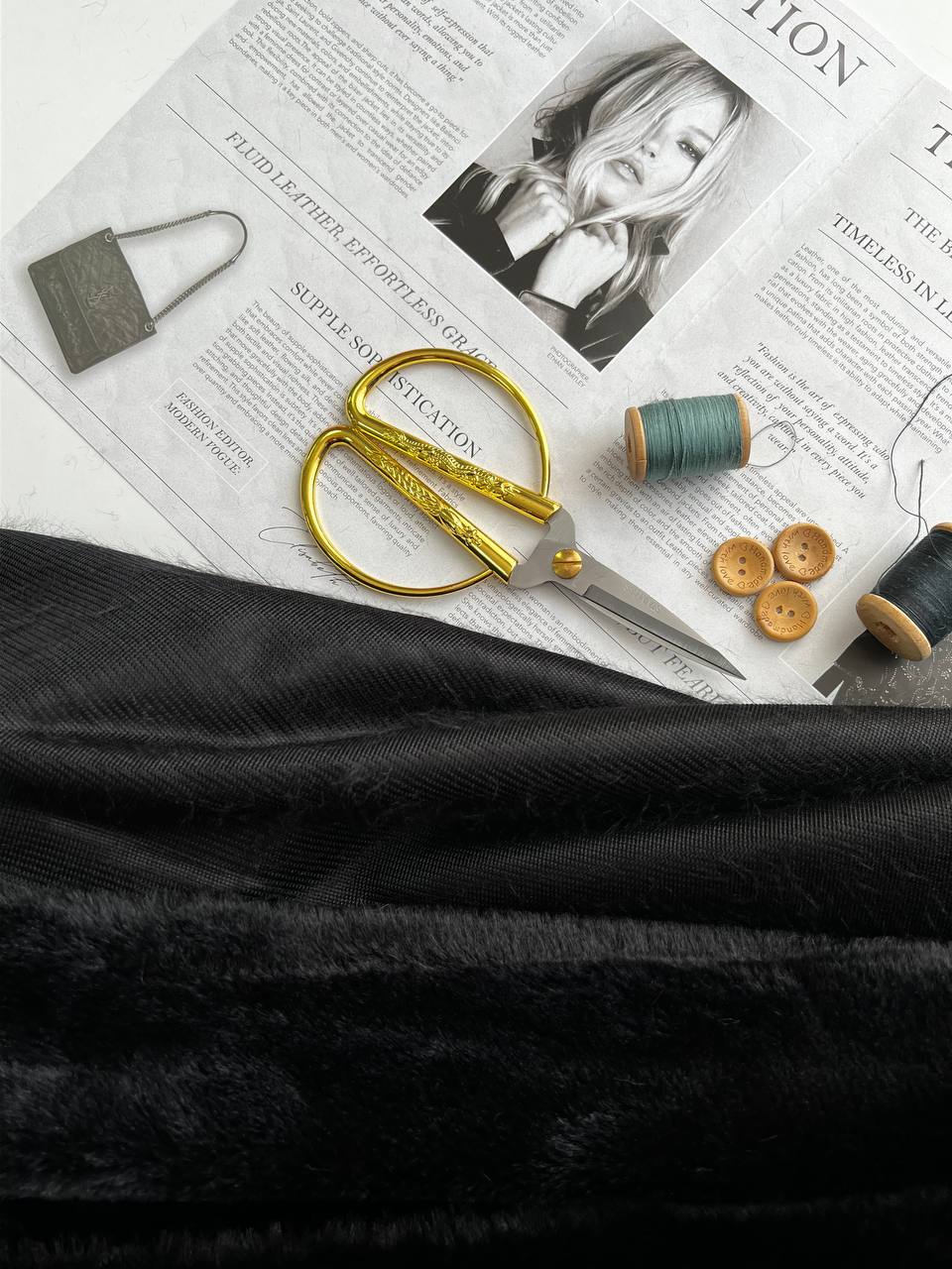 Мех искусственный "Черный"