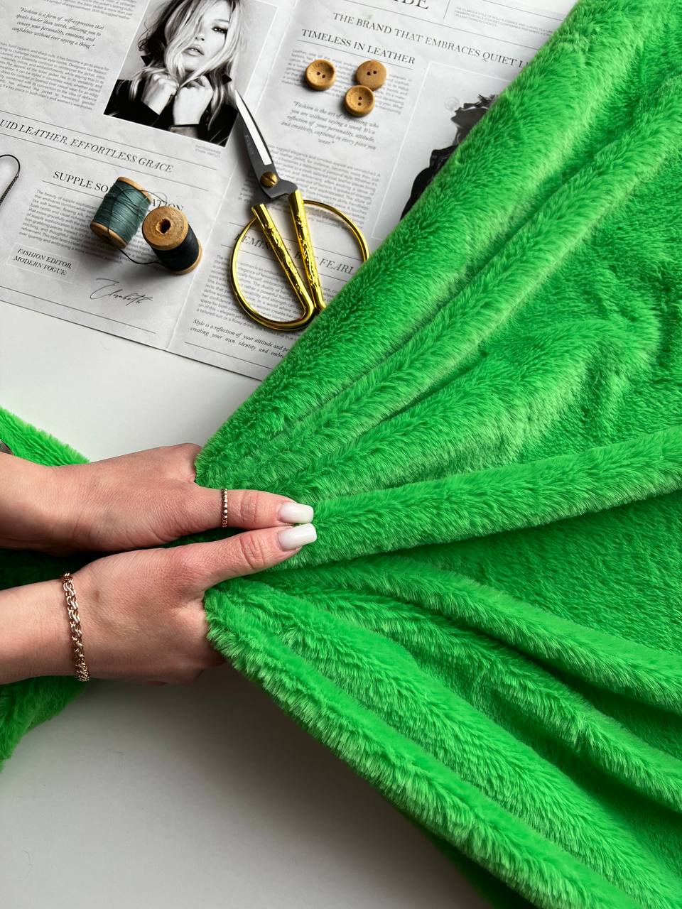 Мех искусственный "Зеленый"