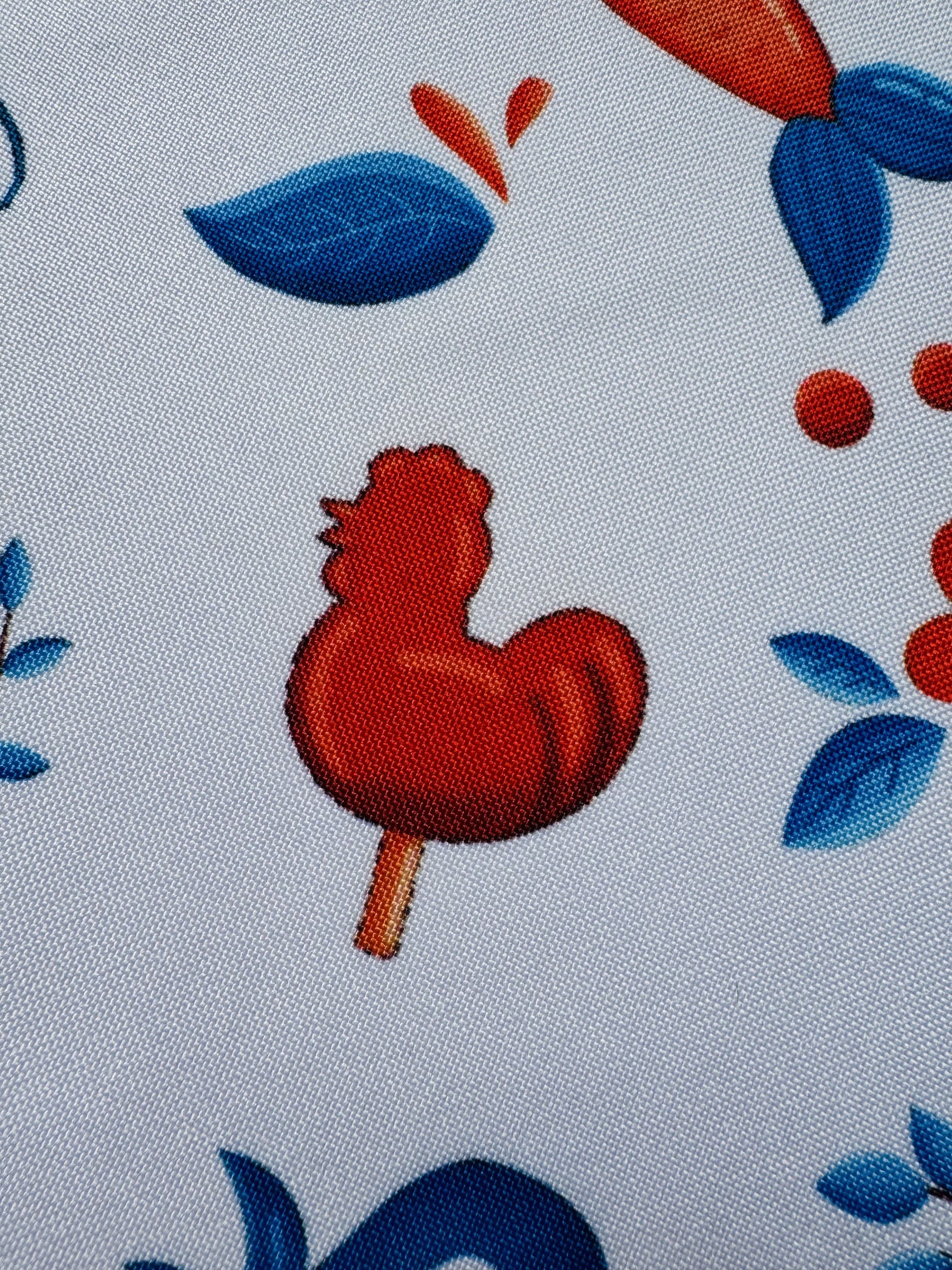 Габардин "Принт 6" русалочка на белом