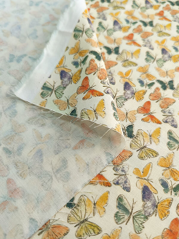 Хлопок с принтом "Бабочки"