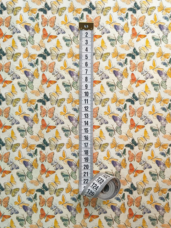 Хлопок с принтом "Бабочки"