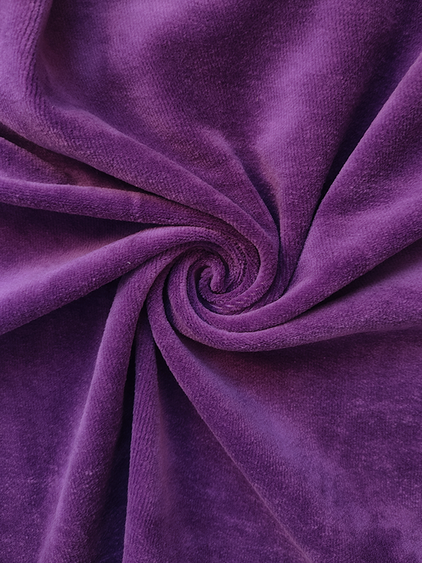 Велюр хлопковый "Темный фиолетовый"