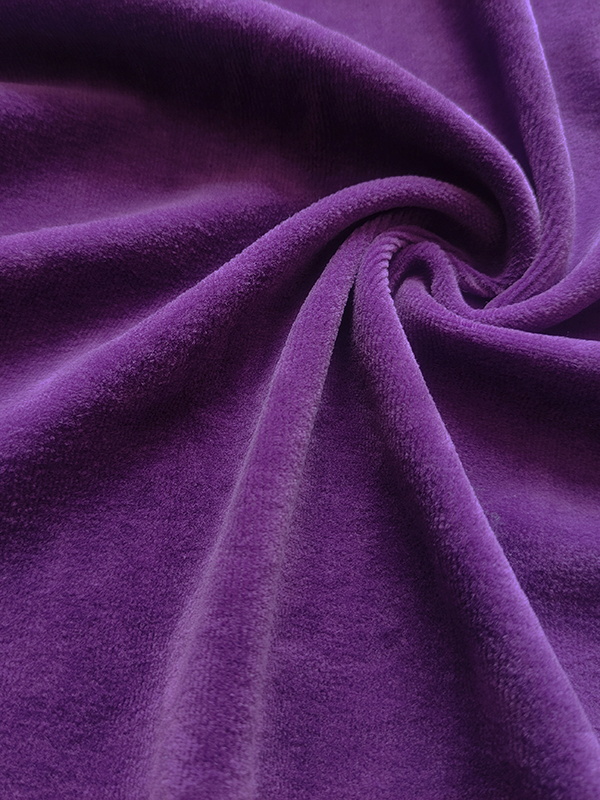 Велюр хлопковый "Темный фиолетовый"
