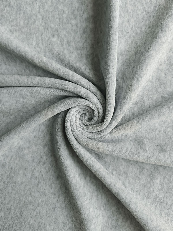 Велюр хлопковый "Серый меланж"