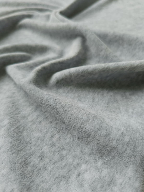 Велюр хлопковый "Серый меланж"