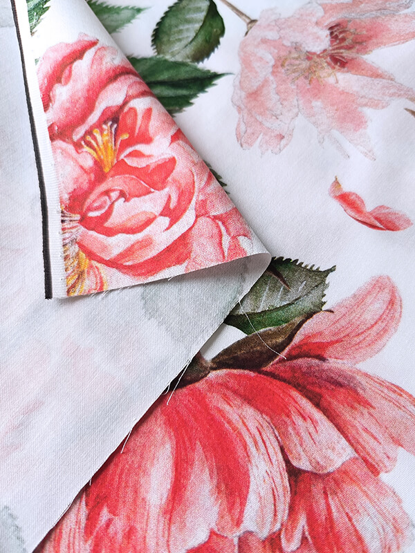 Сатин мерсеризованный принт "Пионы"