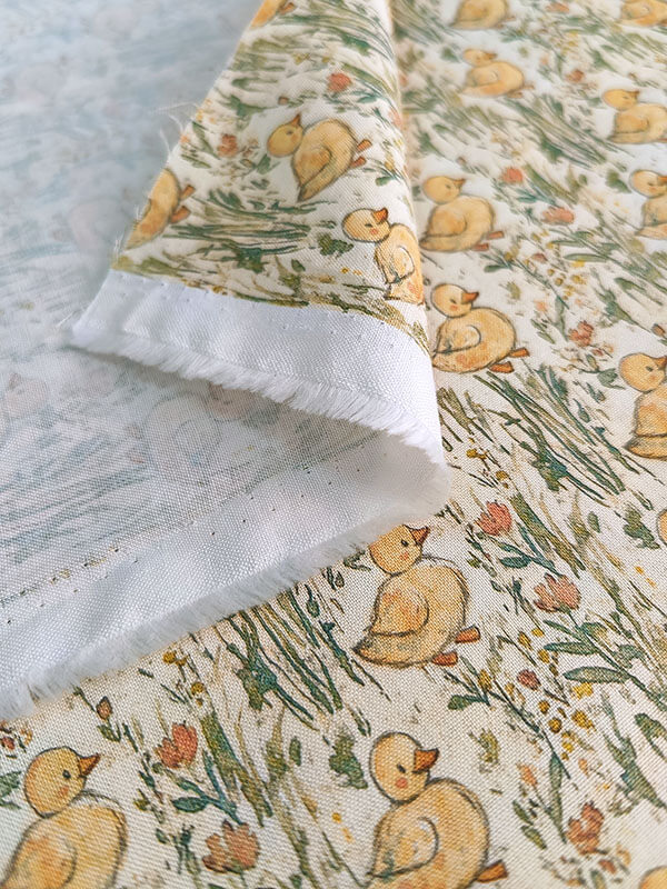 Хлопок с принтом "Утята"