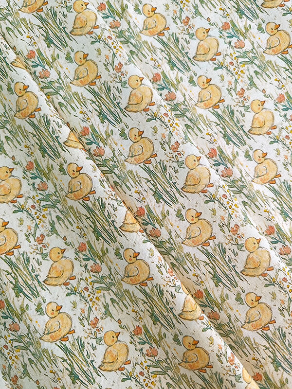 Хлопок с принтом "Утята"