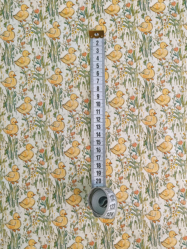 Хлопок с принтом "Утята"